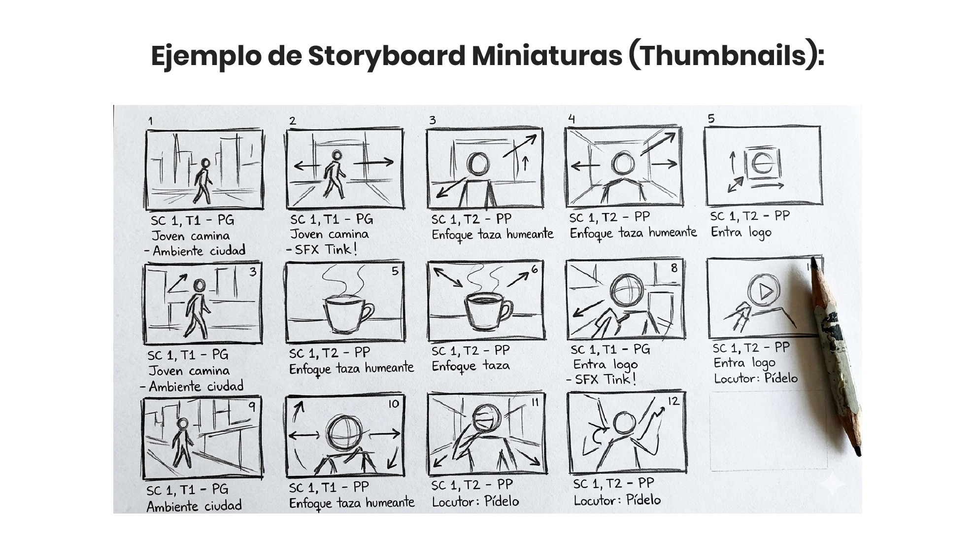 Ejemplo de Storyboard Miniaturas